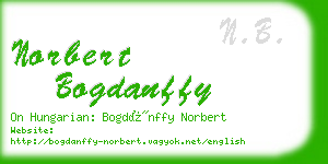 norbert bogdanffy business card